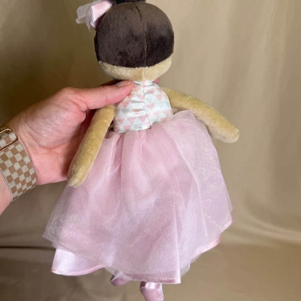 Okie Dokie Plush Ballerina Doll Pink Tulle Tutu Brown Hair Rag Doll F21912